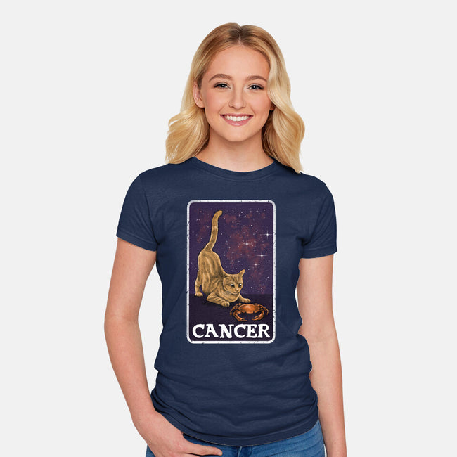 Cancer Cat-Womens-Fitted-Tee-zascanauta