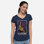 Cancer Cat-Womens-V-Neck-Tee-zascanauta