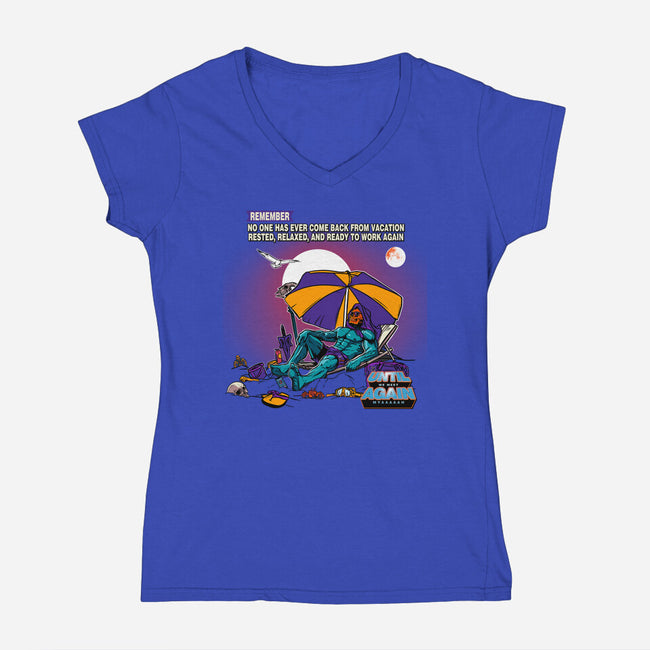 Beach Overlord-Womens-V-Neck-Tee-AndreusD