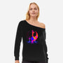 1980s Rebel-Womens-Off Shoulder-Sweatshirt-drbutler