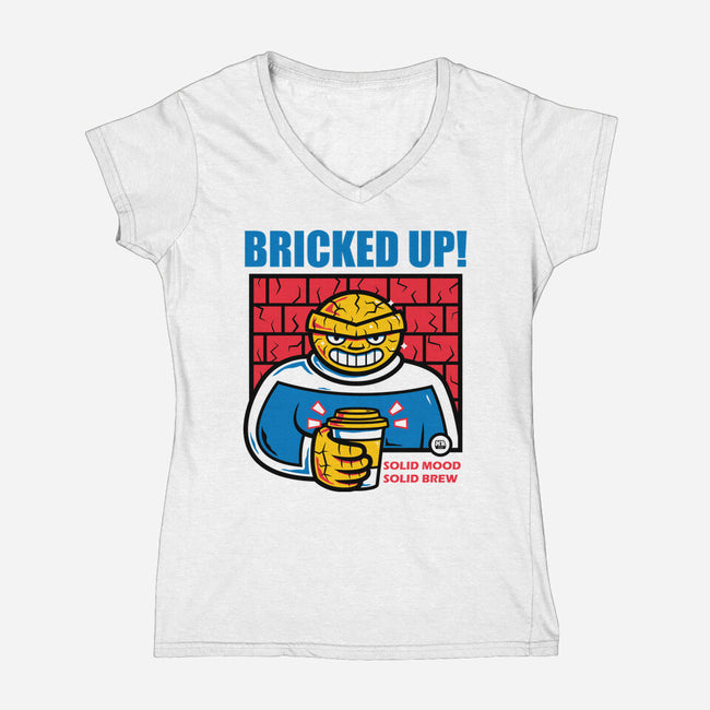 Bricked Up-Womens-V-Neck-Tee-krisren28