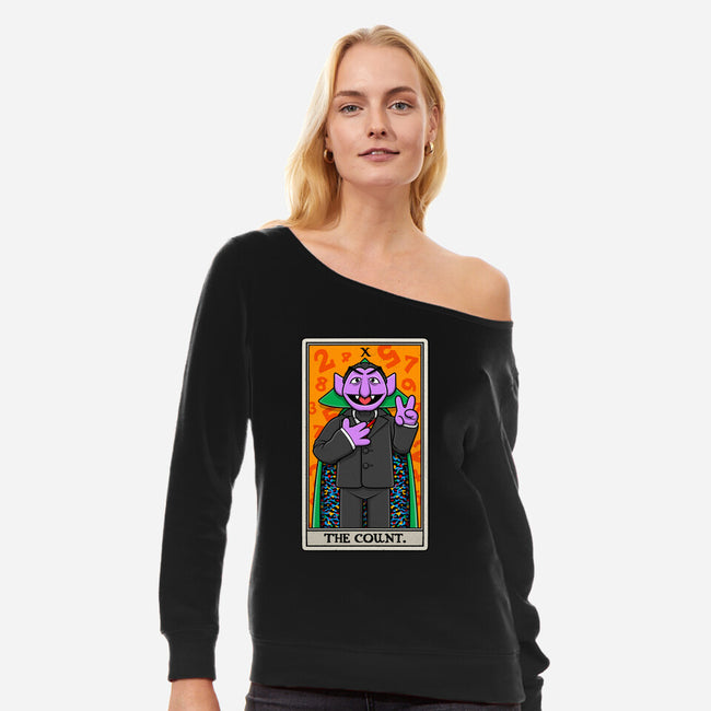 The Count Tarot-Womens-Off Shoulder-Sweatshirt-drbutler