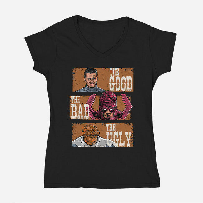 Fantastic Western-Womens-V-Neck-Tee-zascanauta