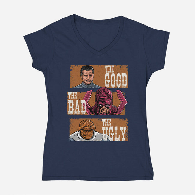 Fantastic Western-Womens-V-Neck-Tee-zascanauta