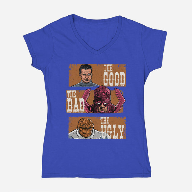 Fantastic Western-Womens-V-Neck-Tee-zascanauta