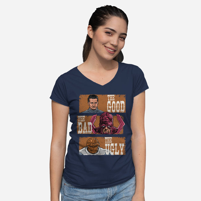 Fantastic Western-Womens-V-Neck-Tee-zascanauta