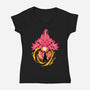 Sweet Evil Kid-Womens-V-Neck-Tee-spoilerinc