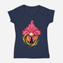 Sweet Evil Kid-Womens-V-Neck-Tee-spoilerinc