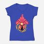 Sweet Evil Kid-Womens-V-Neck-Tee-spoilerinc