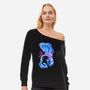 Smiling God-Womens-Off Shoulder-Sweatshirt-spoilerinc