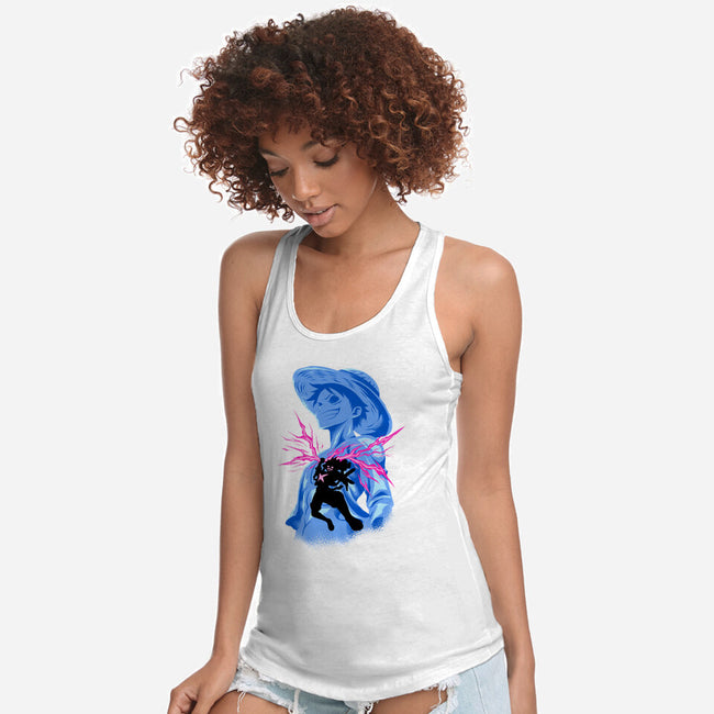 Smiling God-Womens-Racerback-Tank-spoilerinc