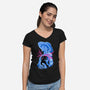 Smiling God-Womens-V-Neck-Tee-spoilerinc