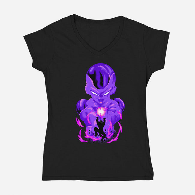 Prince Of Evil-Womens-V-Neck-Tee-spoilerinc