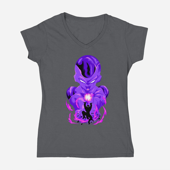 Prince Of Evil-Womens-V-Neck-Tee-spoilerinc