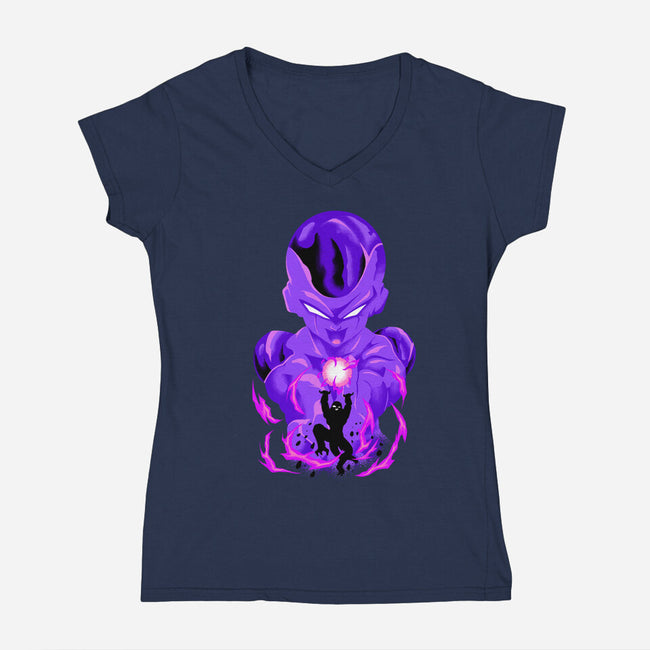 Prince Of Evil-Womens-V-Neck-Tee-spoilerinc