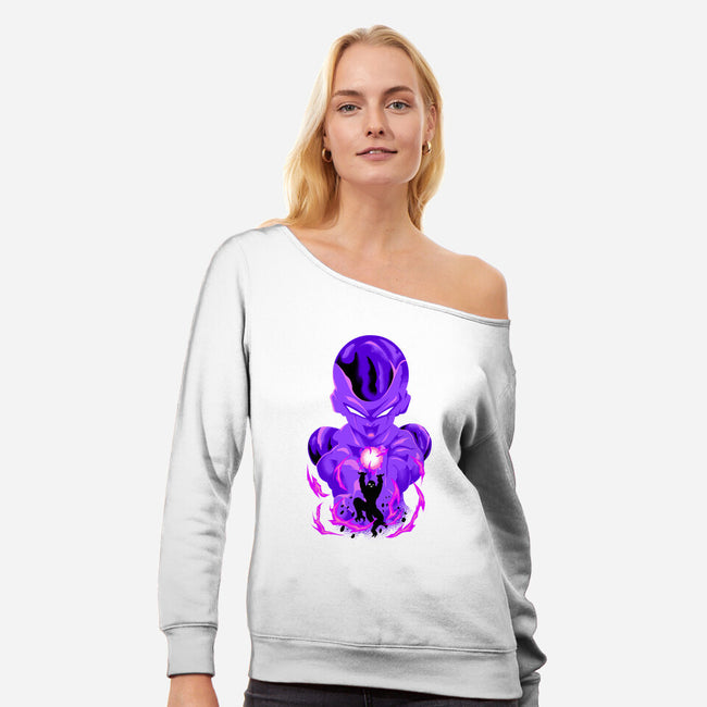 Prince Of Evil-Womens-Off Shoulder-Sweatshirt-spoilerinc