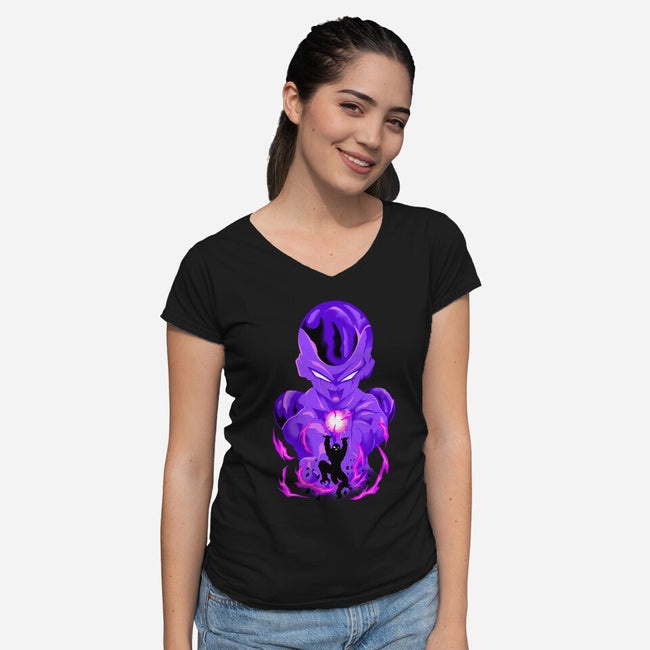 Prince Of Evil-Womens-V-Neck-Tee-spoilerinc