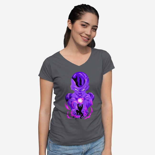 Prince Of Evil-Womens-V-Neck-Tee-spoilerinc