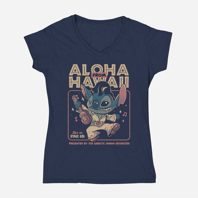 Aloha From Hawaii-Womens-V-Neck-Tee-Arigatees