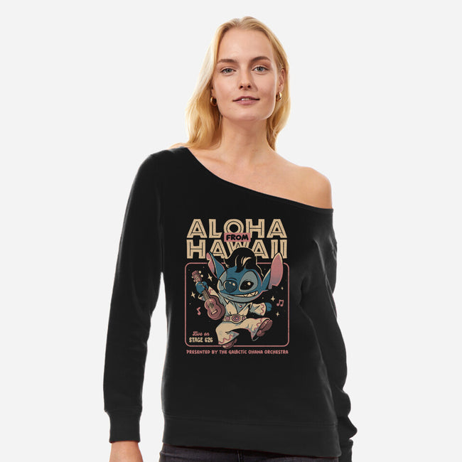 Aloha From Hawaii-Womens-Off Shoulder-Sweatshirt-Arigatees