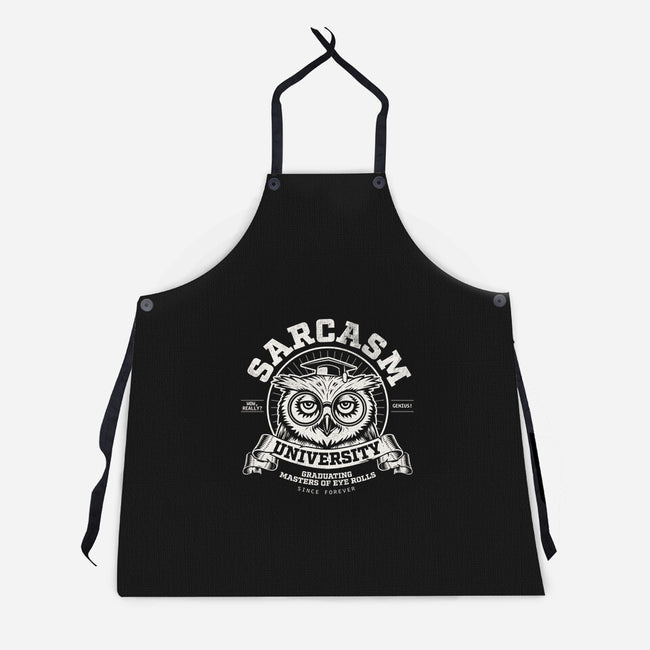 Sarcasm University-Unisex-Kitchen-Apron-Popnotic