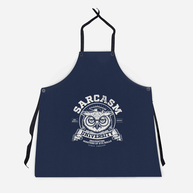 Sarcasm University-Unisex-Kitchen-Apron-Popnotic
