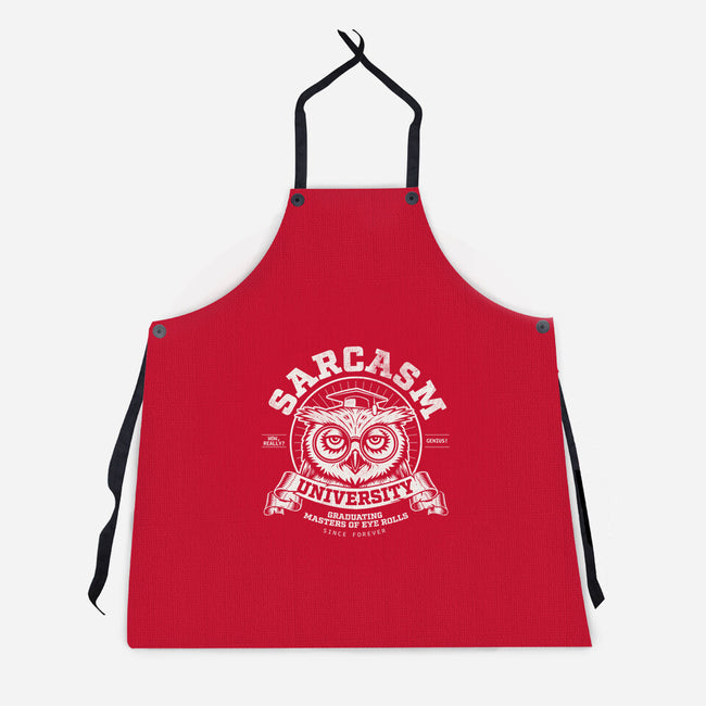 Sarcasm University-Unisex-Kitchen-Apron-Popnotic