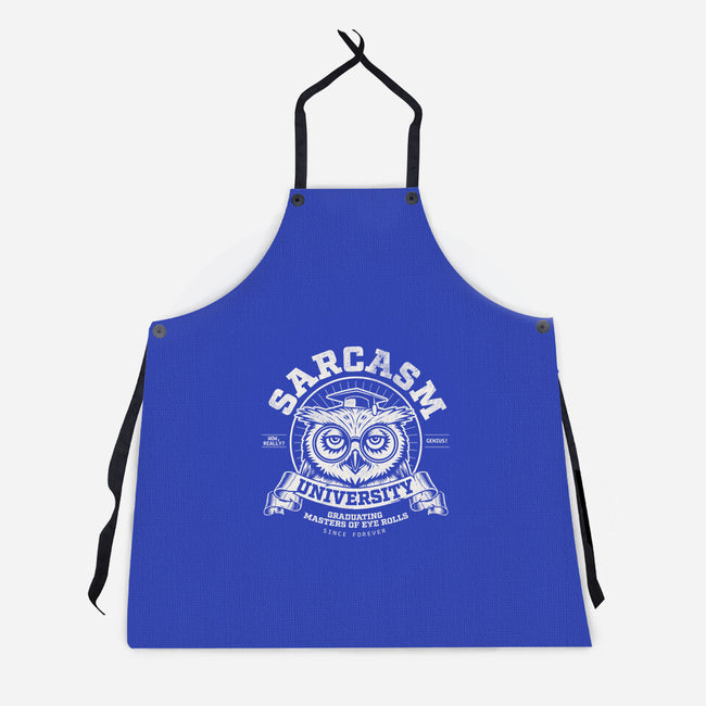 Sarcasm University-Unisex-Kitchen-Apron-Popnotic