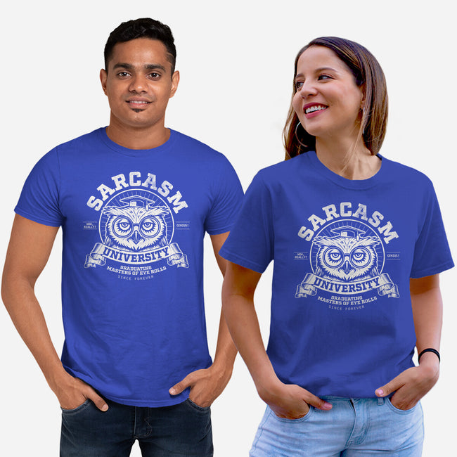 Sarcasm University-Unisex-Basic-Tee-Popnotic