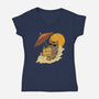 How To Train Your Human-Womens-V-Neck-Tee-Ionfox