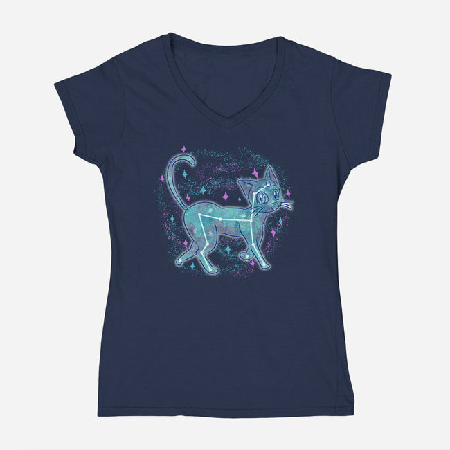 Luna Constellation-Womens-V-Neck-Tee-nickzzarto