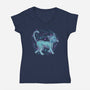 Luna Constellation-Womens-V-Neck-Tee-nickzzarto