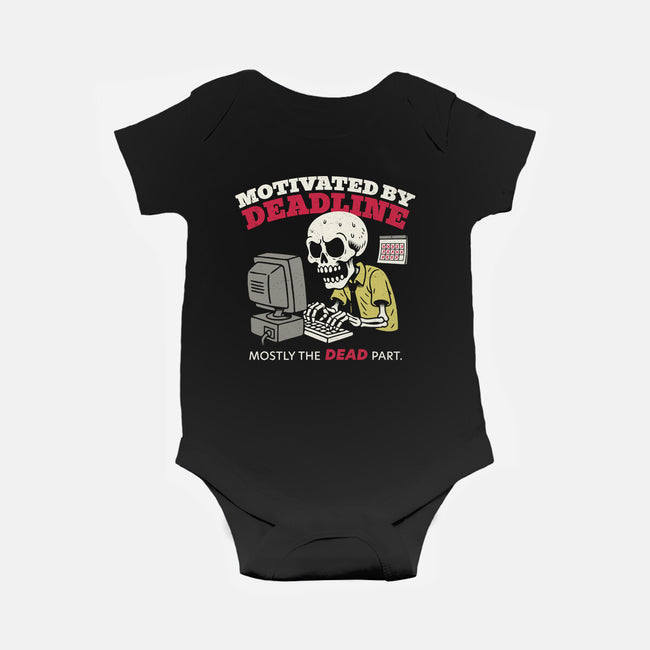Motivated By Deadline-Baby-Basic-Onesie-Popnotic