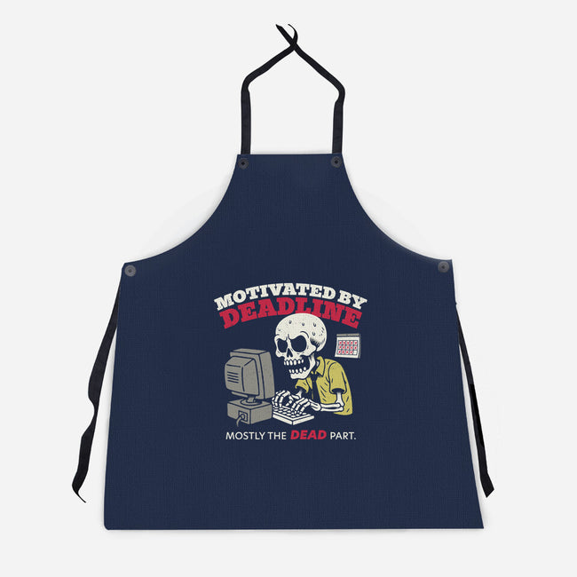 Motivated By Deadline-Unisex-Kitchen-Apron-Popnotic