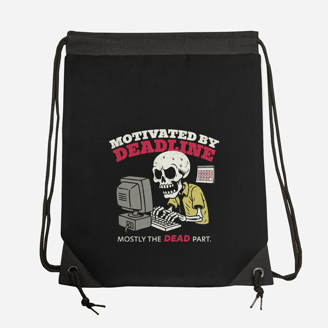 Motivated By Deadline-None-Drawstring-Bag-Popnotic