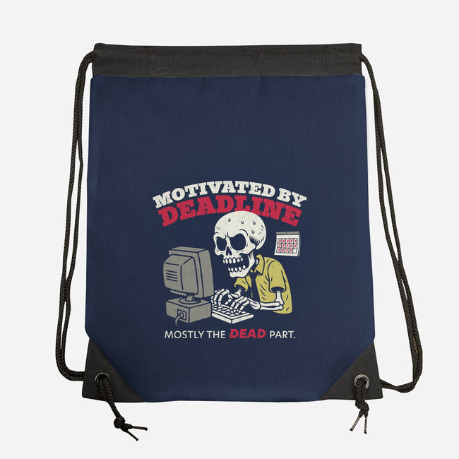 Motivated By Deadline-None-Drawstring-Bag-Popnotic