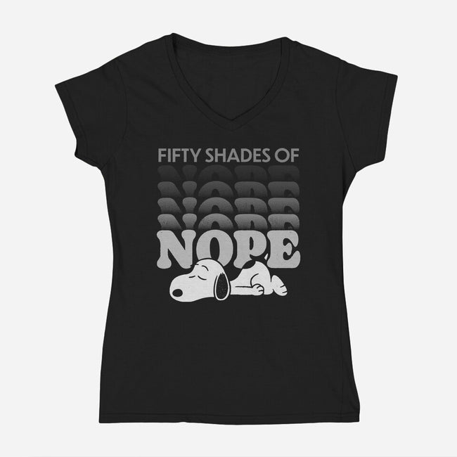 Fifty Shades Of Nope-Womens-V-Neck-Tee-Popnotic