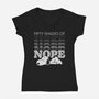 Fifty Shades Of Nope-Womens-V-Neck-Tee-Popnotic