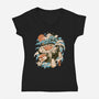 Turtle Sushi-Womens-V-Neck-Tee-ilustrata