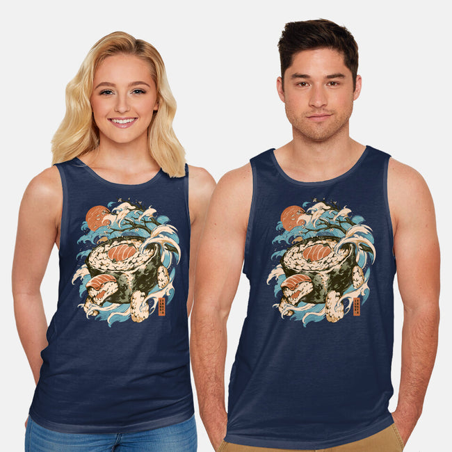 Turtle Sushi-Unisex-Basic-Tank-ilustrata
