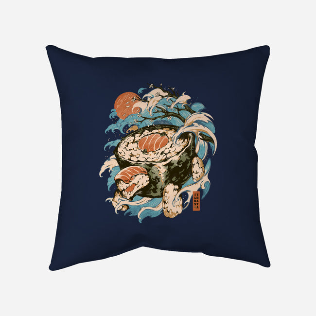 Turtle Sushi-None-Removable Cover w Insert-Throw Pillow-ilustrata