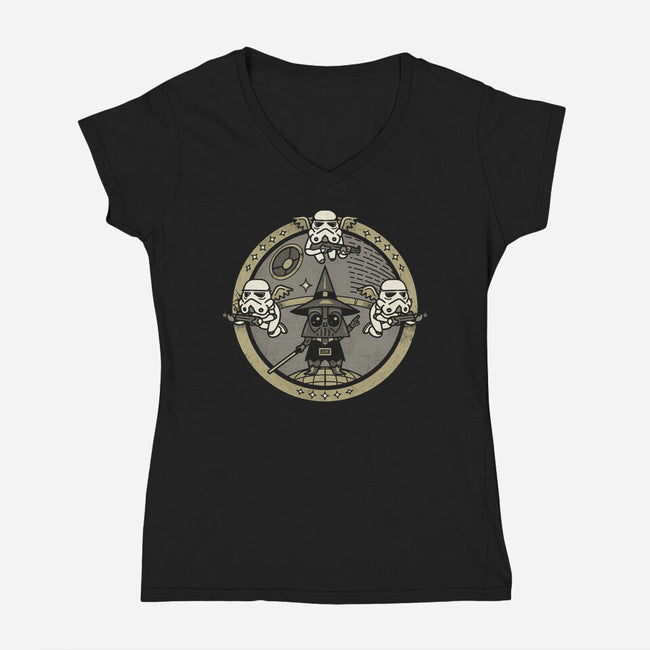 Space Flying Monkeys-Womens-V-Neck-Tee-Chinellatto