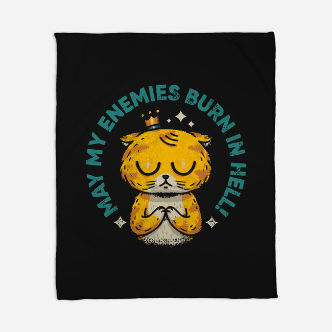 Burn In Hell-None-Fleece-Blanket-Chinellatto