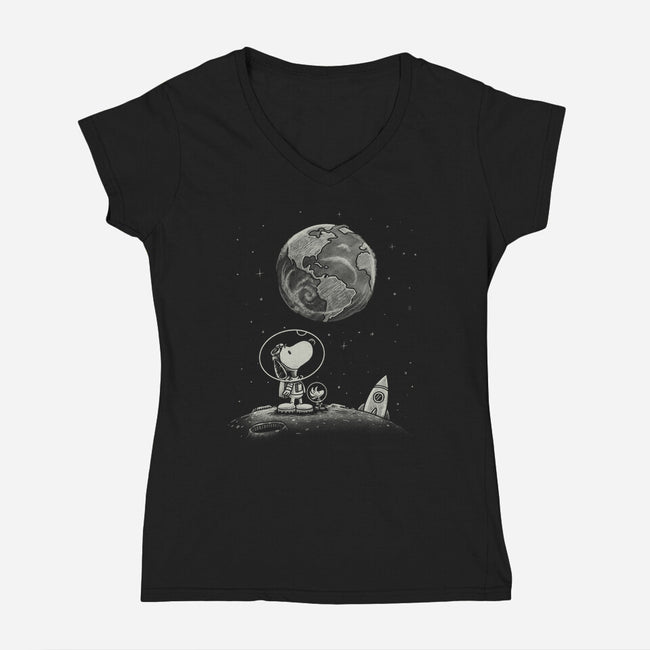 So Far Away-Womens-V-Neck-Tee-Chinellatto