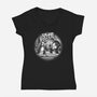 Kaiju Vs Kaiju-Womens-V-Neck-Tee-Chinellatto
