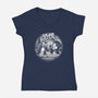 Kaiju Vs Kaiju-Womens-V-Neck-Tee-Chinellatto
