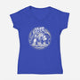 Kaiju Vs Kaiju-Womens-V-Neck-Tee-Chinellatto