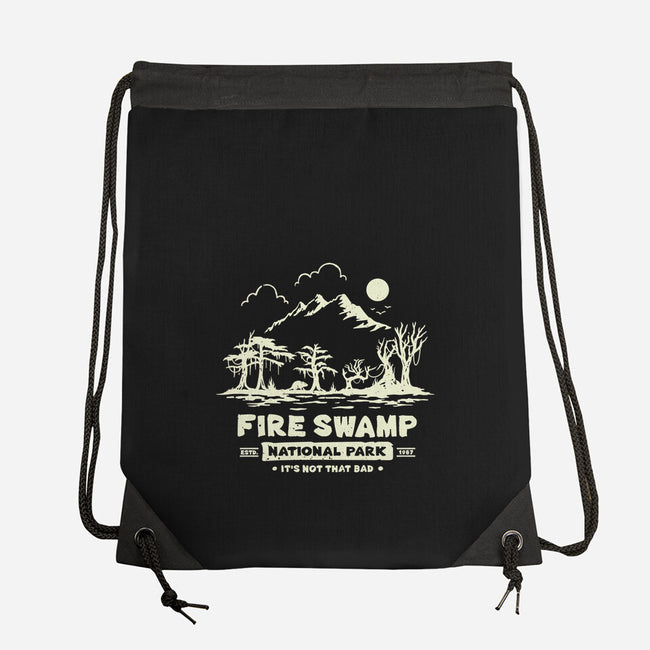 Fire Swamp National Park-None-Drawstring-Bag-retrodivision