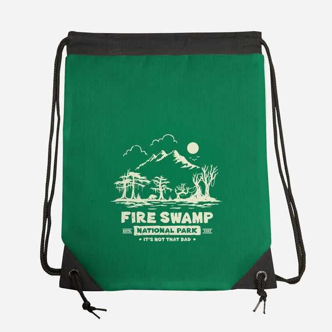 Fire Swamp National Park-None-Drawstring-Bag-retrodivision