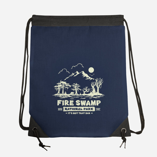 Fire Swamp National Park-None-Drawstring-Bag-retrodivision